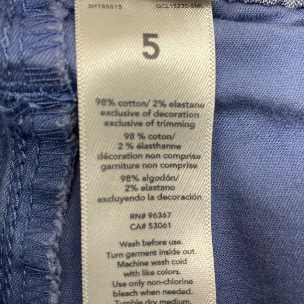 OshKosh B'gosh Kids Blue Chino Shorts Size 5 Adjustable Waist‎ Stretch